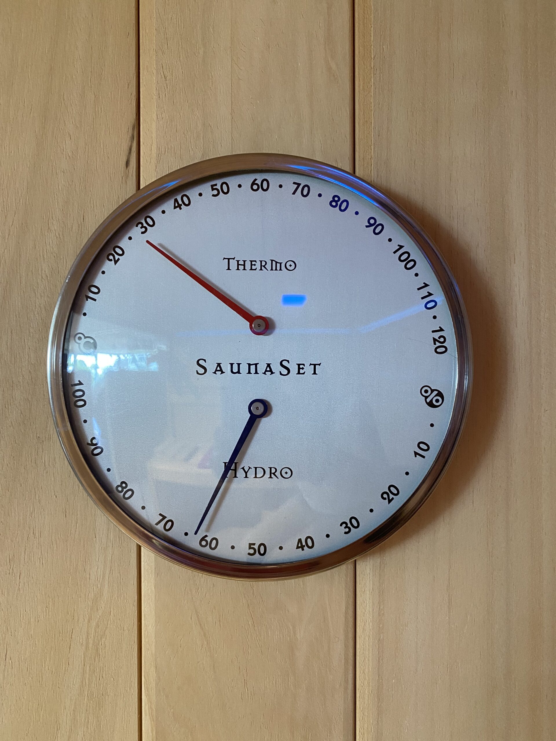 Saunaset Hydro- & Thermometer RVS